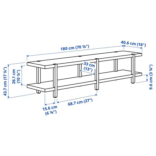 IKEA - STOCKHOLM 2025, bank, meşe kaplama, 180x41x44 cm