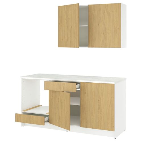 IKEA - KNOXHULT, mutfak dolabı kombinasyonu, meşe görünümlü, 180x61x220 cm