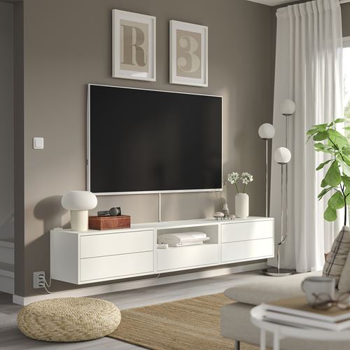 IKEA - EKET, Wall-mounted cabinet combination, white, 210x35x35 cm