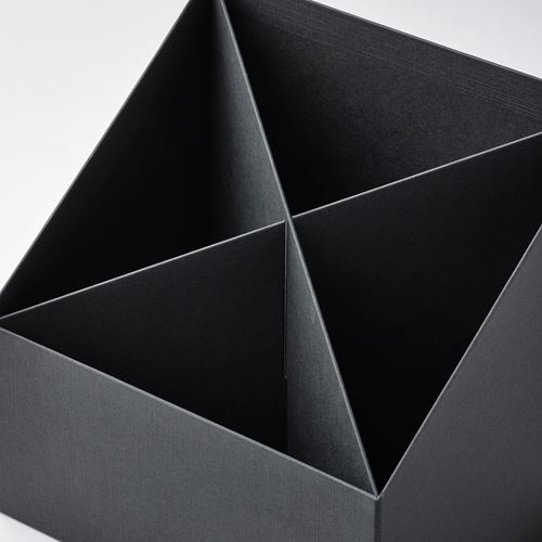 IKEA - FJADERHARV, desk organiser, anthracite, 16x16 cm