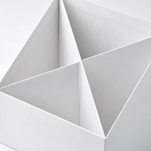 IKEA - FJADERHARV, desk organiser, white, 16x16 cm