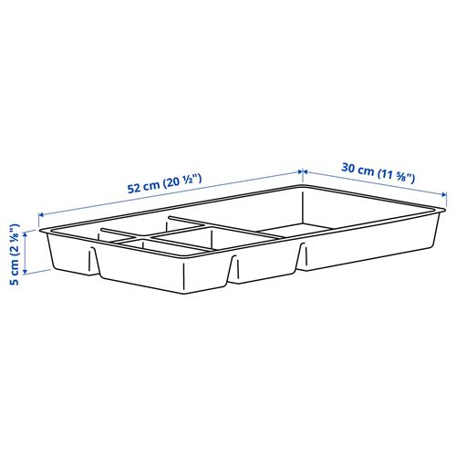 IKEA - ALEX, drawer organizer, grey, 52x30 cm