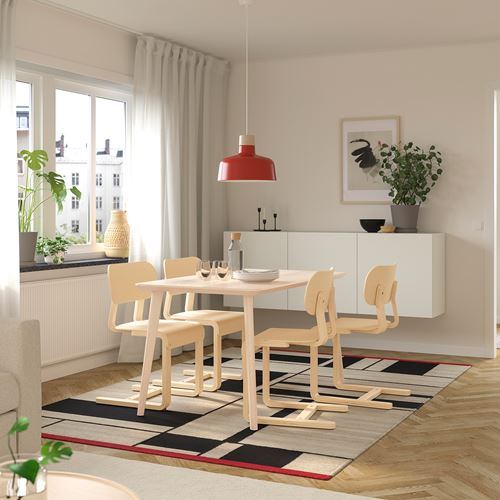 IKEA - LYCKAN, ahşap sandalye, huş