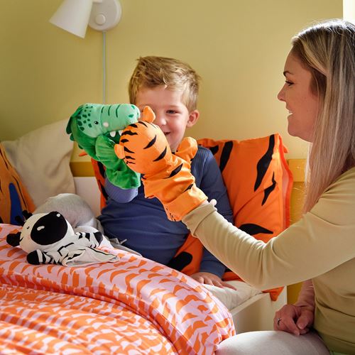 IKEA - NATTHAGER, kids' bedding set, orange, 150x200/50x60 cm