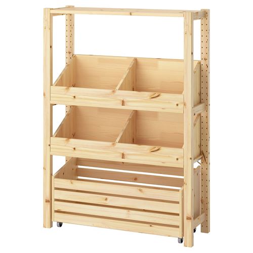 shelving unit with storage box