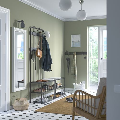 IKEA - NIPASEN/BAGGMUCK, antre mobilya seti, siyah-gri