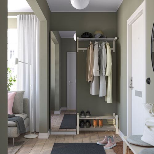 IKEA - PAX/AHEIM, ayakkabı dolabı, beyaz-aynalı cam, 50x38x201 cm