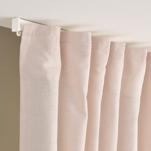 IKEA - LENDA, background curtain, 1 pair, light pink, 140x300 cm
