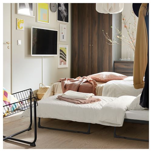 IKEA - NORRUDDEN, misafir yatağı, siyah, 80x193 cm