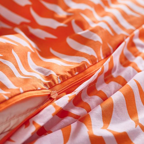IKEA - NATTHAGER, kids' bedding set, orange, 150x200/50x60 cm