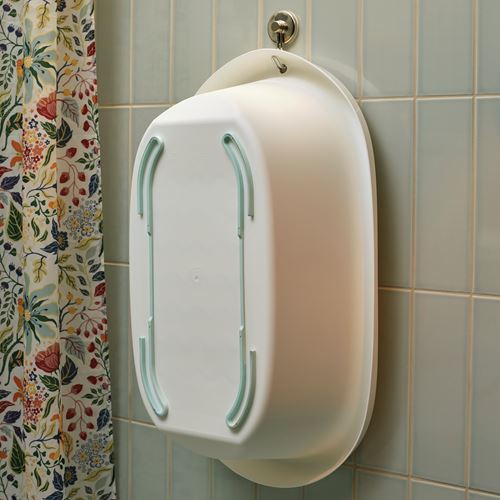 IKEA - LATTSAM, baby bath, white/turquoise, 71x43x24 cm
