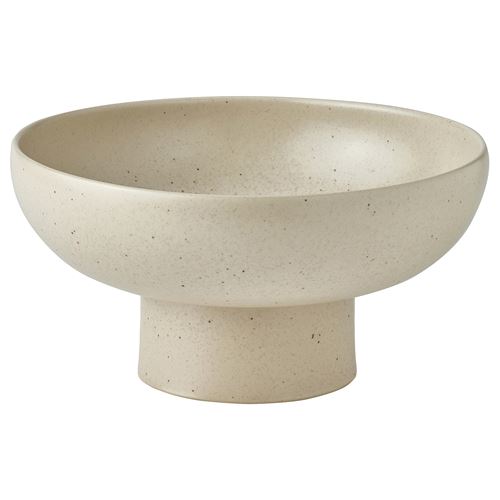 IKEA - HÖSTAGILLE, seramik servis kasesi, açık bej-turuncu-kahverengi, 26 cm