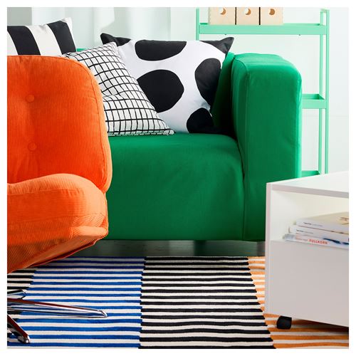 IKEA - VANDPLATS, büyük halı, çok renkli-çizgili, 170x240 cm
