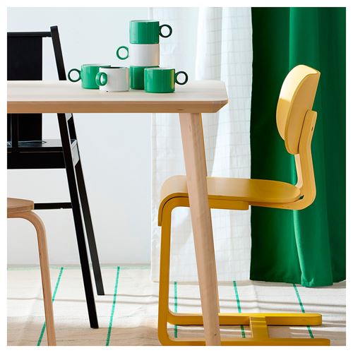 IKEA - RIDSTIG, büyük halı, kırık beyaz-yeşil, 133x195 cm