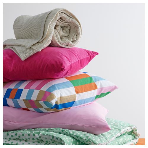 IKEA - KLIBBKORSÖRT, cushion cover, white/multicolour, 50x50 cm