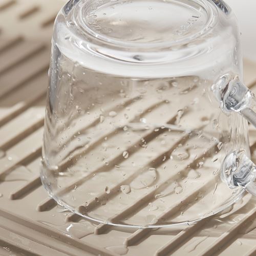 IKEA - RINNIG, dish drying mat, beige, 51x42 cm