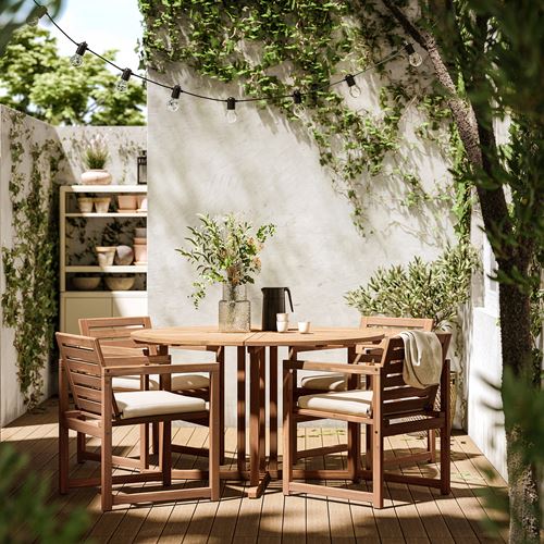 IKEA - NAMMARÖ, yemek masası ve sandalye seti, açık kahverengi