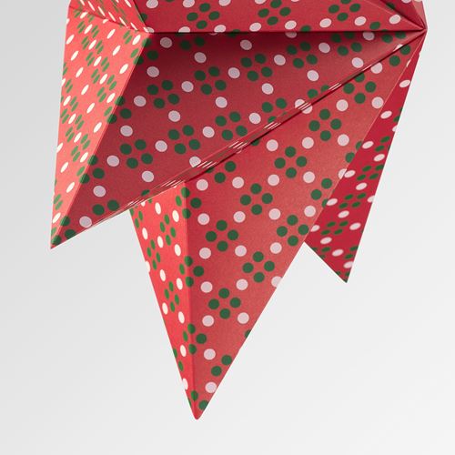 IKEA - STRALA, abajur başlığı, pembe-yeşil, 48 cm