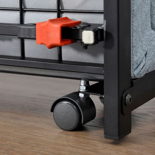 IKEA - NORRUDDEN, misafir yatağı, siyah, 80x193 cm