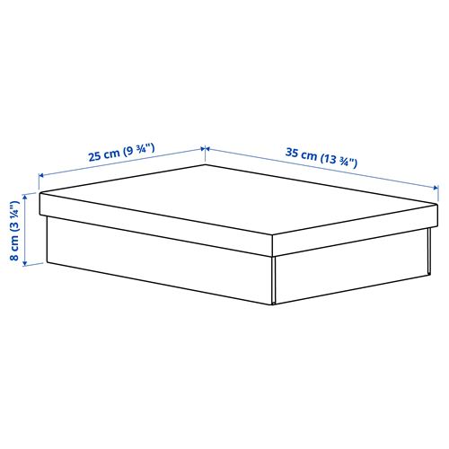 IKEA - FJADERHARV, kapaklı kutu, antrasit, 25x35x8 cm