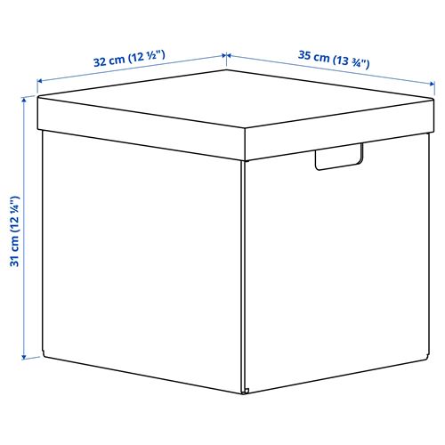 IKEA - FJADERHARV, box with lid, white, 32x35x31 cm