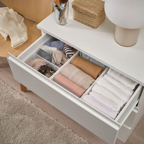 IKEA - SKUBB, box set, white, 20x38x12 cm