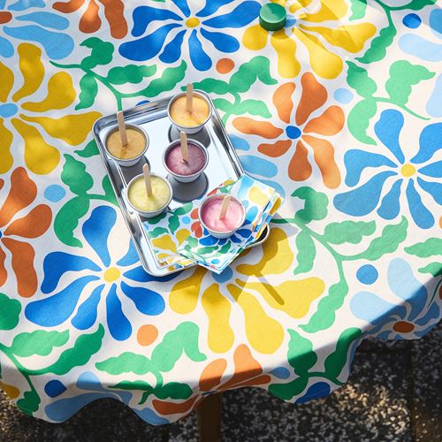 IKEA - PILLERSTARR, tablecloth, multicolour, 150 cm