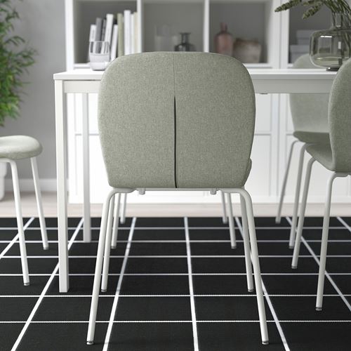 IKEA - KARLPETTER/SEFAST, upholstered chair, Gunnared light green-white