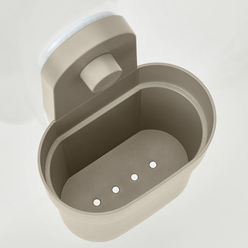IKEA - ÖBONAS, vantuzlu kutu, gri-bej, 10 cm