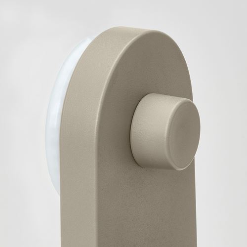 IKEA - ÖBONAS, hook with suction cup, grey/beige, 7x11 cm
