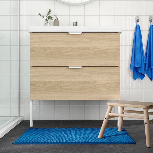 IKEA - TOFTBO, banyo paspası, parlak mavi, 50x80 cm