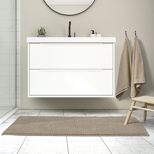 IKEA - TOFTBO, bath mat, beige, 60x120 cm