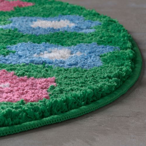 IKEA - VATTENSKRUV, banyo paspası, çiçek deseni-çok renkli, 60x65 cm