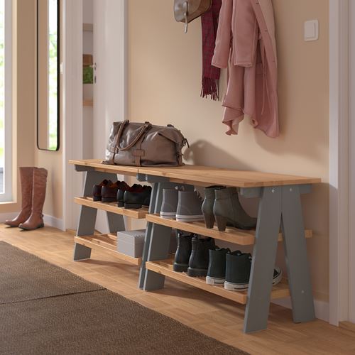 IKEA - KALLSÖ, bench with shoe storage, grey, 80x38x56 cm