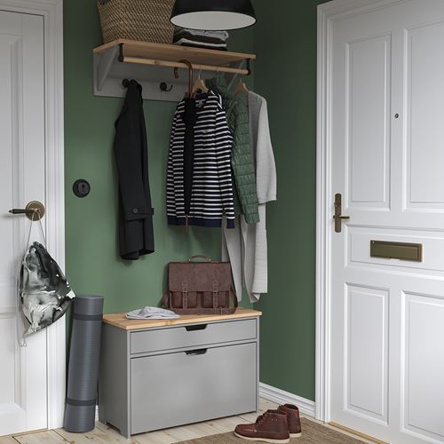 IKEA - KALLSÖ, duvar askısı, gri, 80 cm