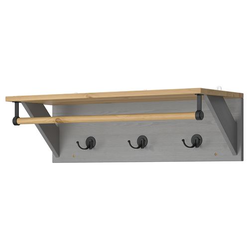 IKEA - KALLSÖ, duvar askısı, gri, 80 cm