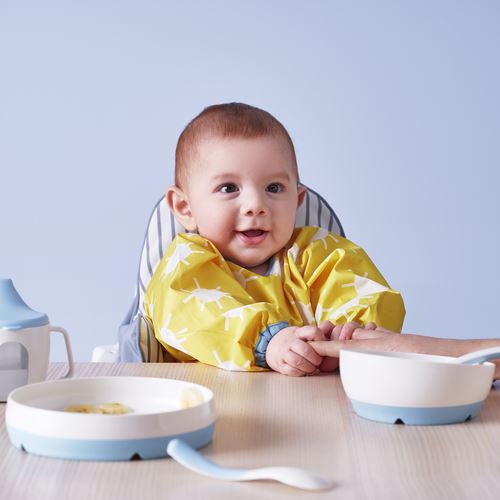 IKEA - KLADDIG, bib, yellow-white