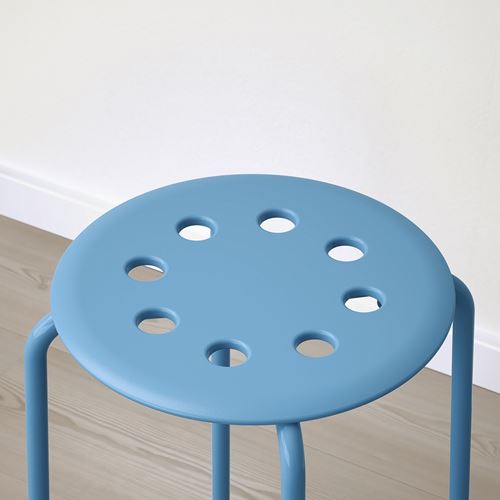 IKEA - MARIUS, tabure, mavi, 45 cm