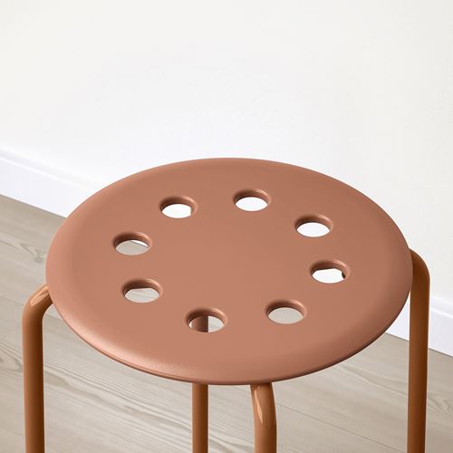 IKEA - MARIUS, stool, red-brown, 45 cm
