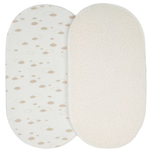 IKEA - ALSKVARD, fitted sheet for cot, off white, 41x75 cm