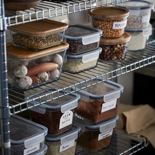 IKEA - IKEA 365+, glass food container with lid, glass-plastic, 600 ml