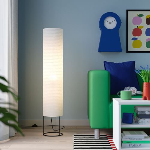 IKEA - STRANDAD, floor lamp, white/black