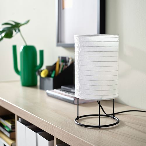 IKEA - STRANDAD, masa lambası, beyaz-siyah, 29 cm