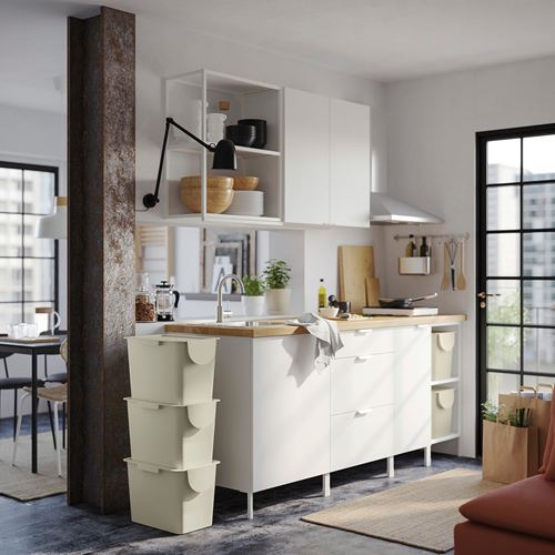 IKEA - TRÖSKNING, atık ayırma kutusu, açık bej, 25 lt
