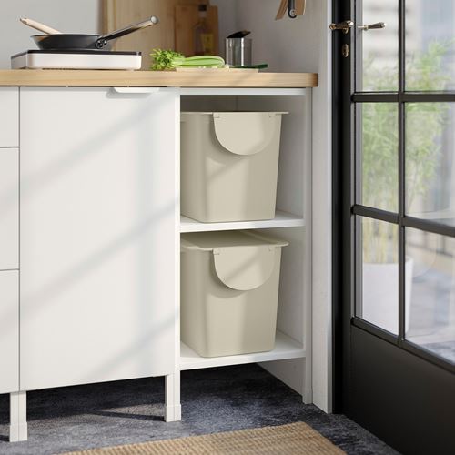 IKEA - TRÖSKNING, atık ayırma kutusu, açık bej, 25 lt
