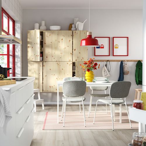 IKEA - VIHALS, açılır yemek masası, beyaz, 4-6 kişilik