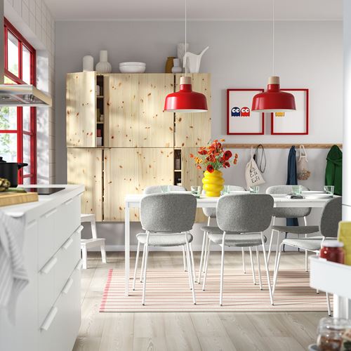 IKEA - VIHALS, açılır yemek masası, beyaz, 4-6 kişilik