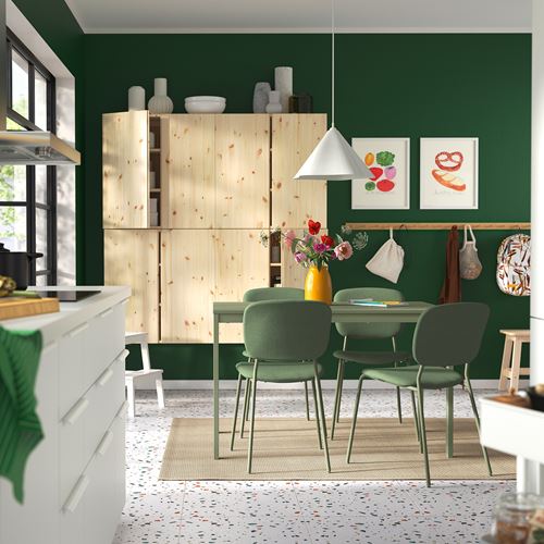 IKEA - VIHALS, açılır yemek masası, yeşil, 4-6 kişilik