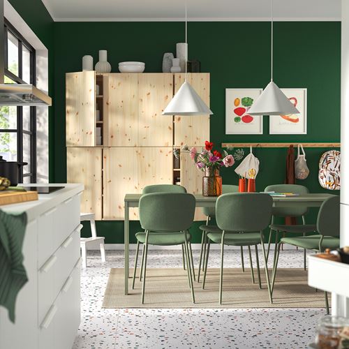 IKEA - VIHALS, açılır yemek masası, yeşil, 4-6 kişilik