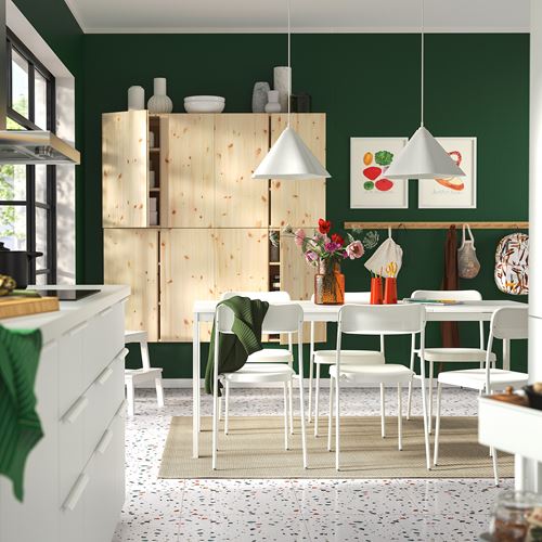 IKEA - VIHALS, plastik sandalye, beyaz